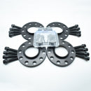 Demon Black Alloy Wheel Spacers 5x100 5x112 57.1mm 15mm Set of 4 + Tapered Bolts & Locking Set