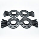 Demon Black Alloy Wheel Spacers 5x100 5x112 57.1mm 15mm / 20mm Set of 4 + Tapered Bolts