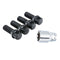 BIMECC BLACK ALLOY WHEEL LOCKING BOLT SET TAPERED M14X1.25MM 43MM